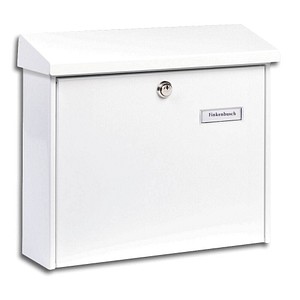 BURGWÄCHTER Simple steel letter box Amsterdam, white