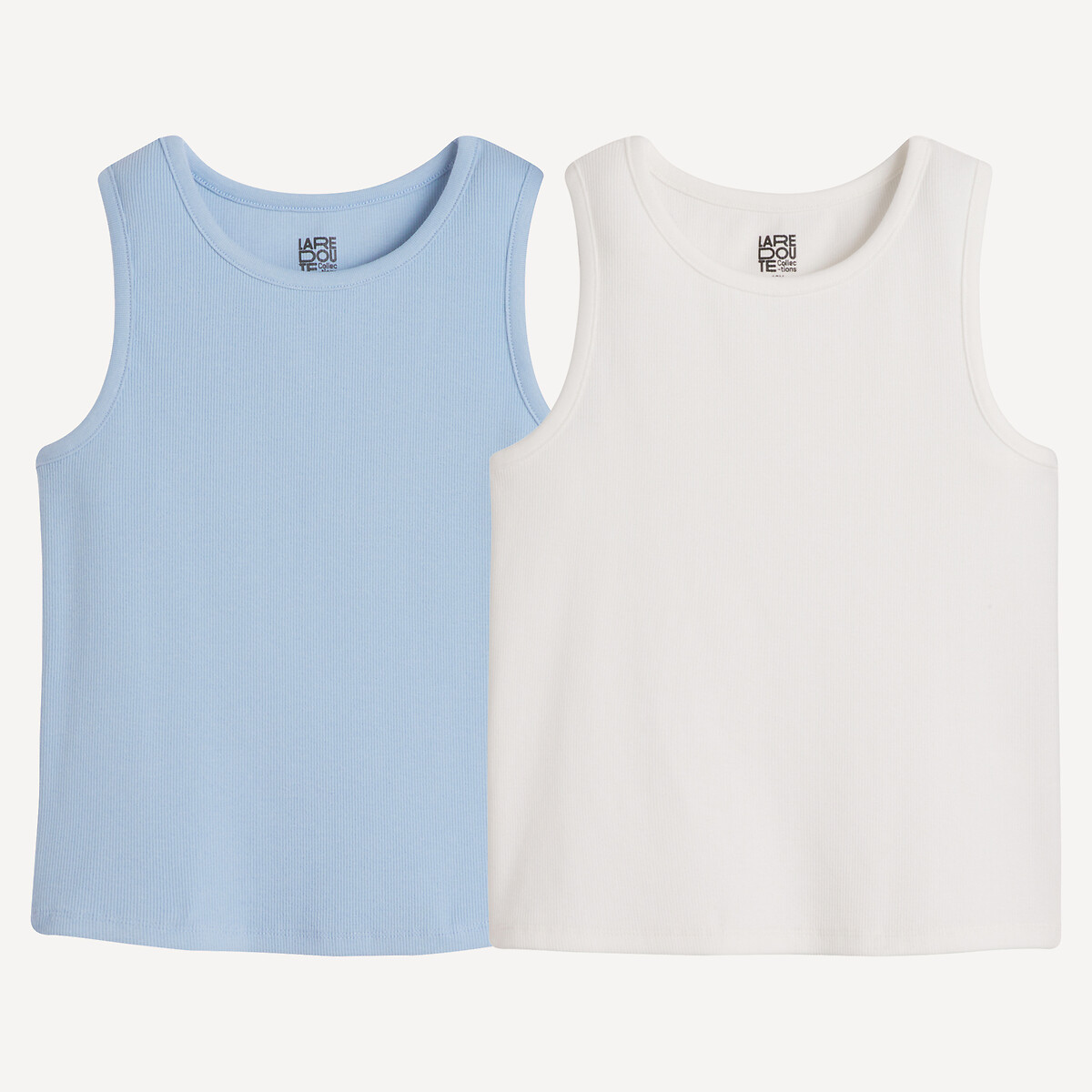 La Redoute Collections Pack Of 2 Vests In Ribbed Fabric By La Redoute