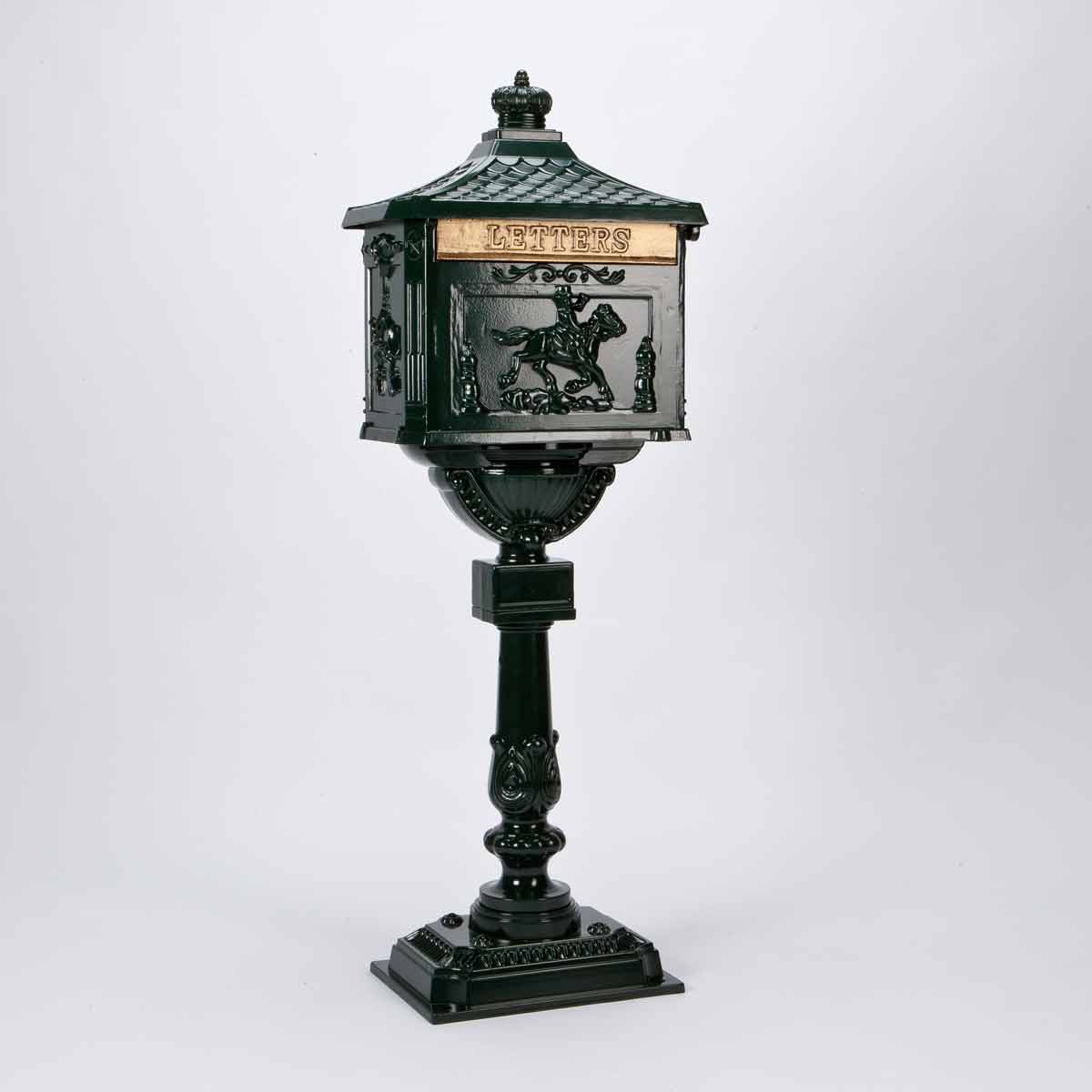 Arboria Garden Decor Aluminimum Green Post Box 117X42X38Cm