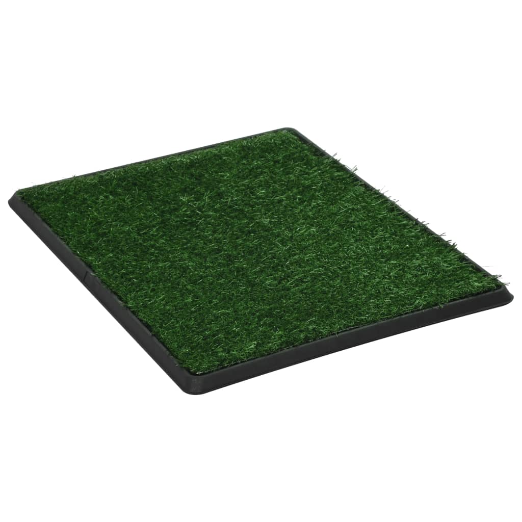 VidaXL Pet Toilet with Tray & Faux Turf Green 64x51x3 cm WC