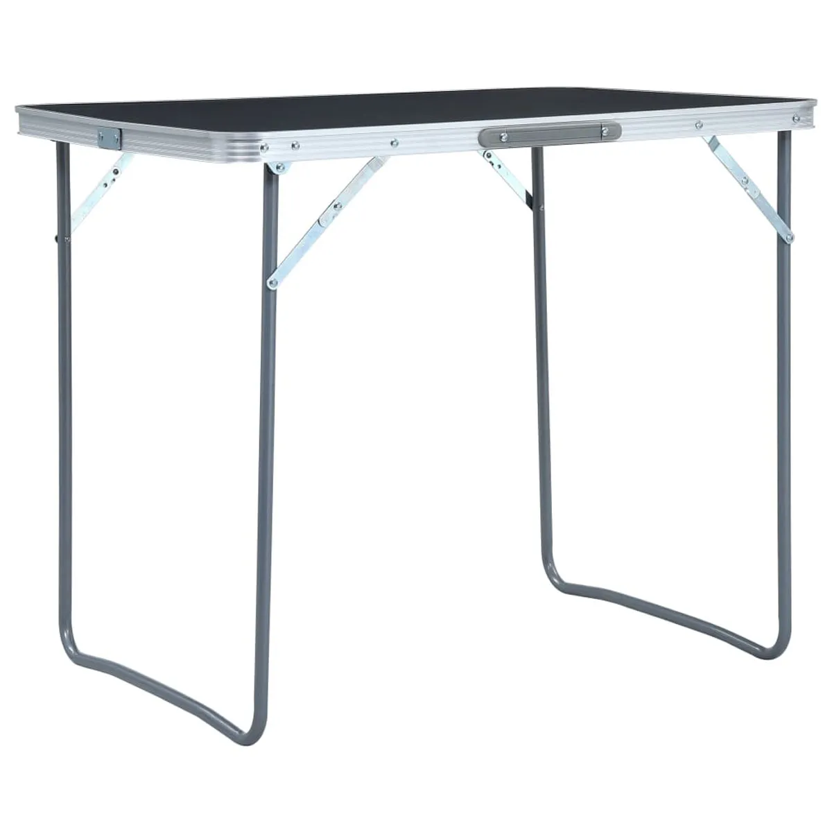 VidaXL Foldable Camping Table with Metal Frame 80x60 cm Grey