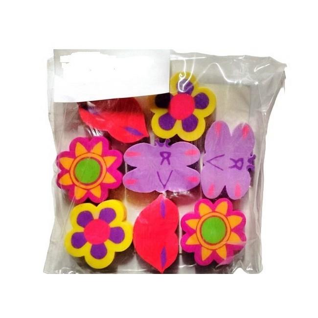 Pertemba FR - Office Supplies Parts Rus Assorted Designs Erasers (Pack of 8) One Size black