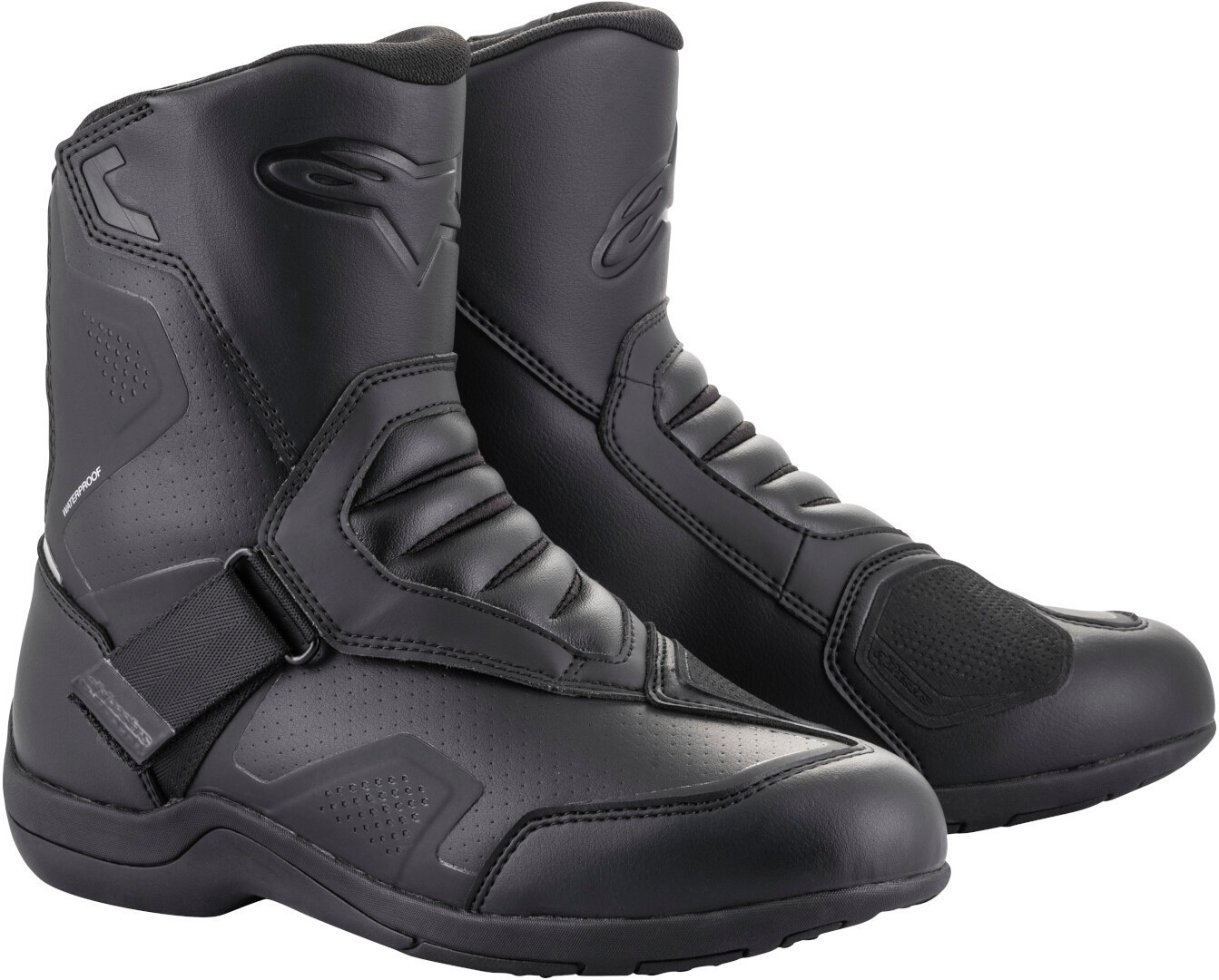 Alpinestars Ridge V2 Waterproof Motorcycle Boots, black, Size 42, black, Size 42