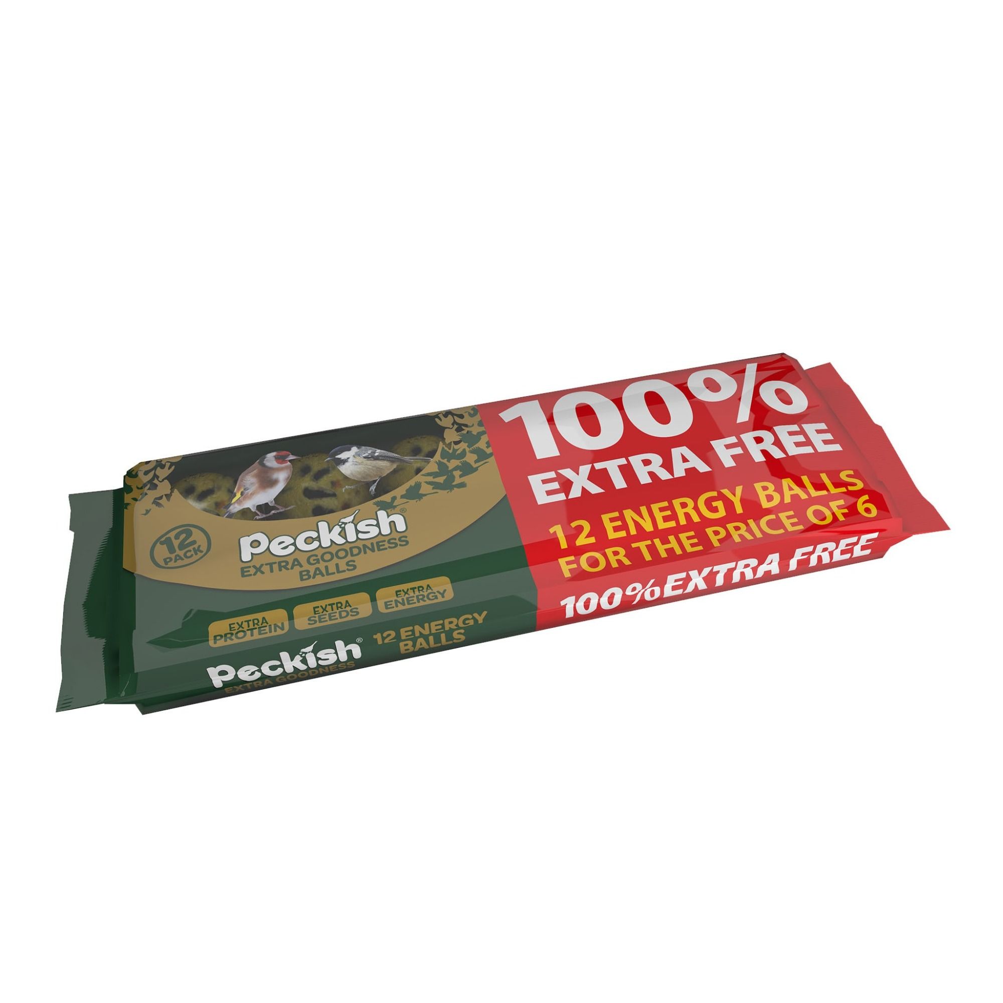 Westland Peckish Extra Goodness Fat Balls for Wild Birds - 6 + 6 Pack