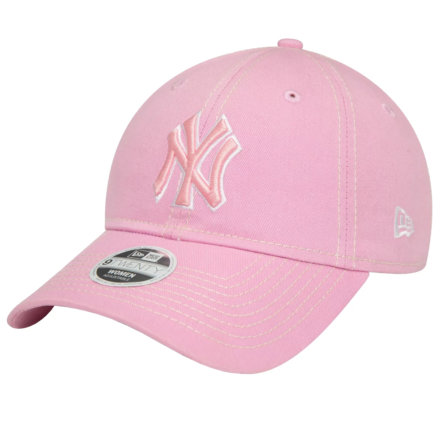  Wmns 9TWENTY League Essentials New York Yankees Cap 60434987, Damskie, Różowe, czapki z daszkiem, bawełna, rozmiar: OSFM