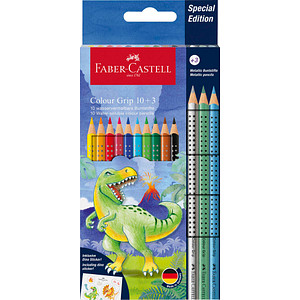 Faber-Castell Colour Grip Colouring Pencils- Dinosaur