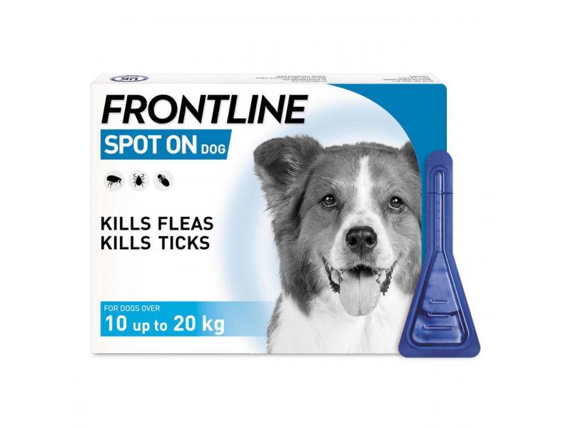 Frontline Spot On Flea & Tick Treatment Dog Medium Dog (10-20kg) 3 Pack