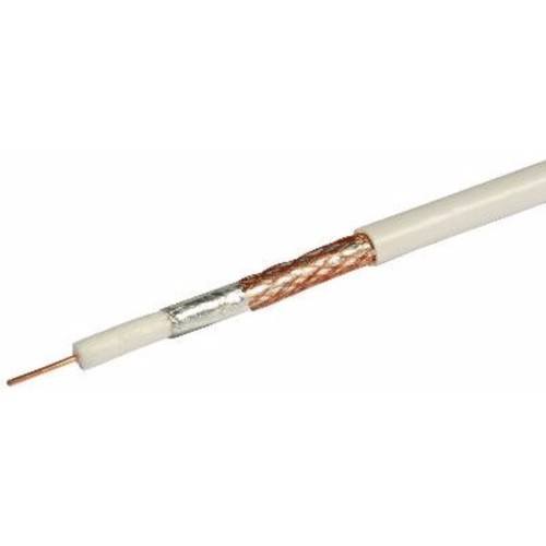 Labgear Philex White Single 1mm Solid Copper 75Ohm PF100 Digital Satellite Cable With Foam Filled PE Copper Foil & Bare Copper Braid - 100 Meter