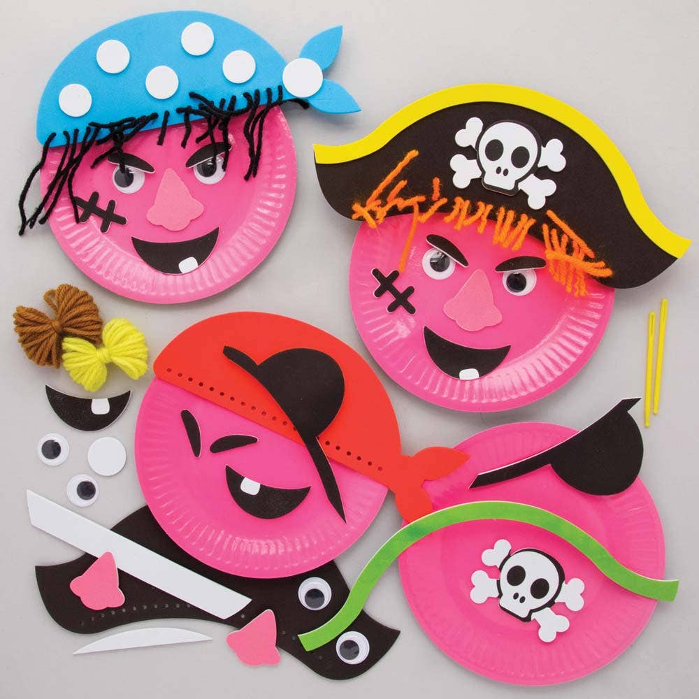 Baker Ross Pirate Plate Kits (Pack of 4)