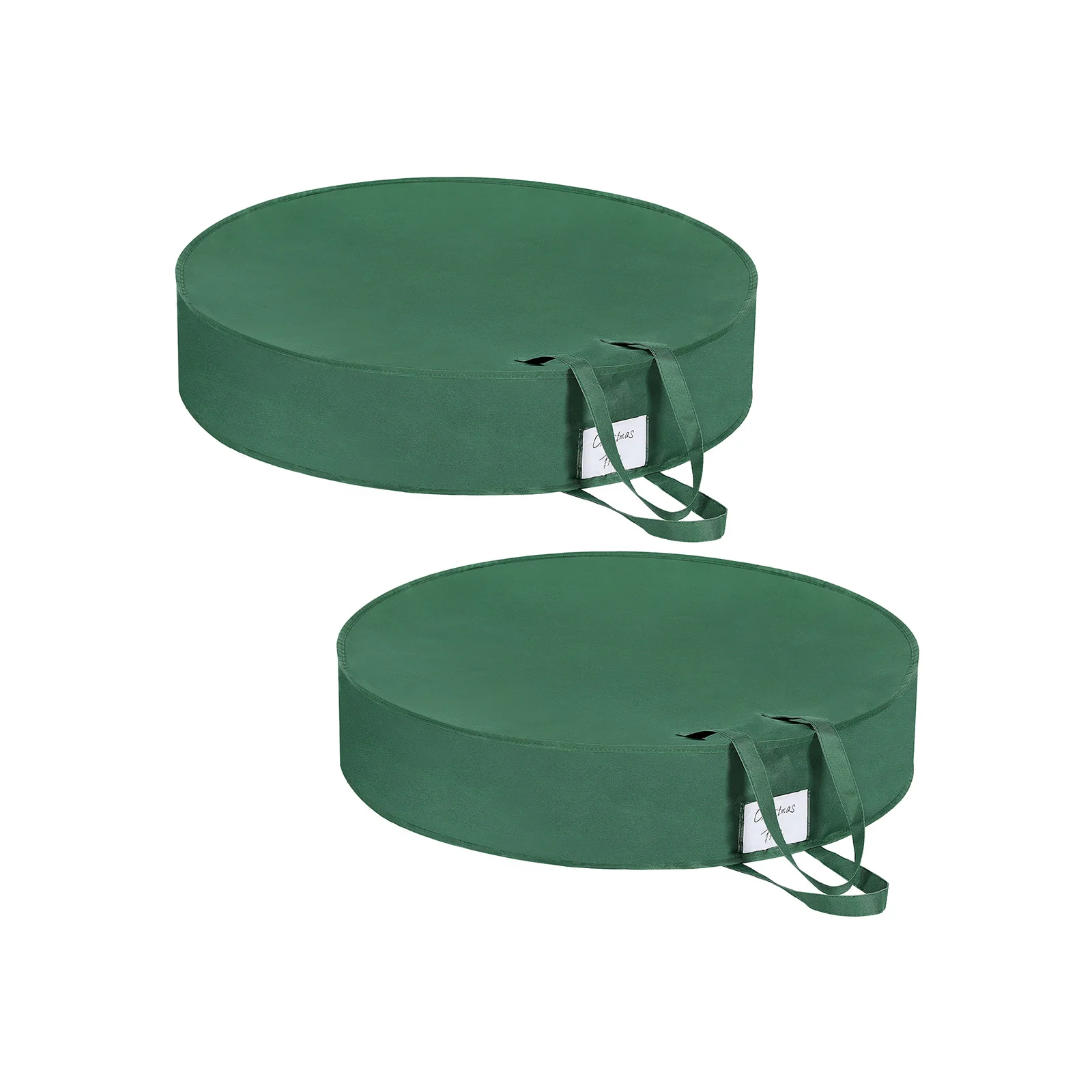 SONGMICS Set of 2 Green Wreath Storage Bag for Holiday