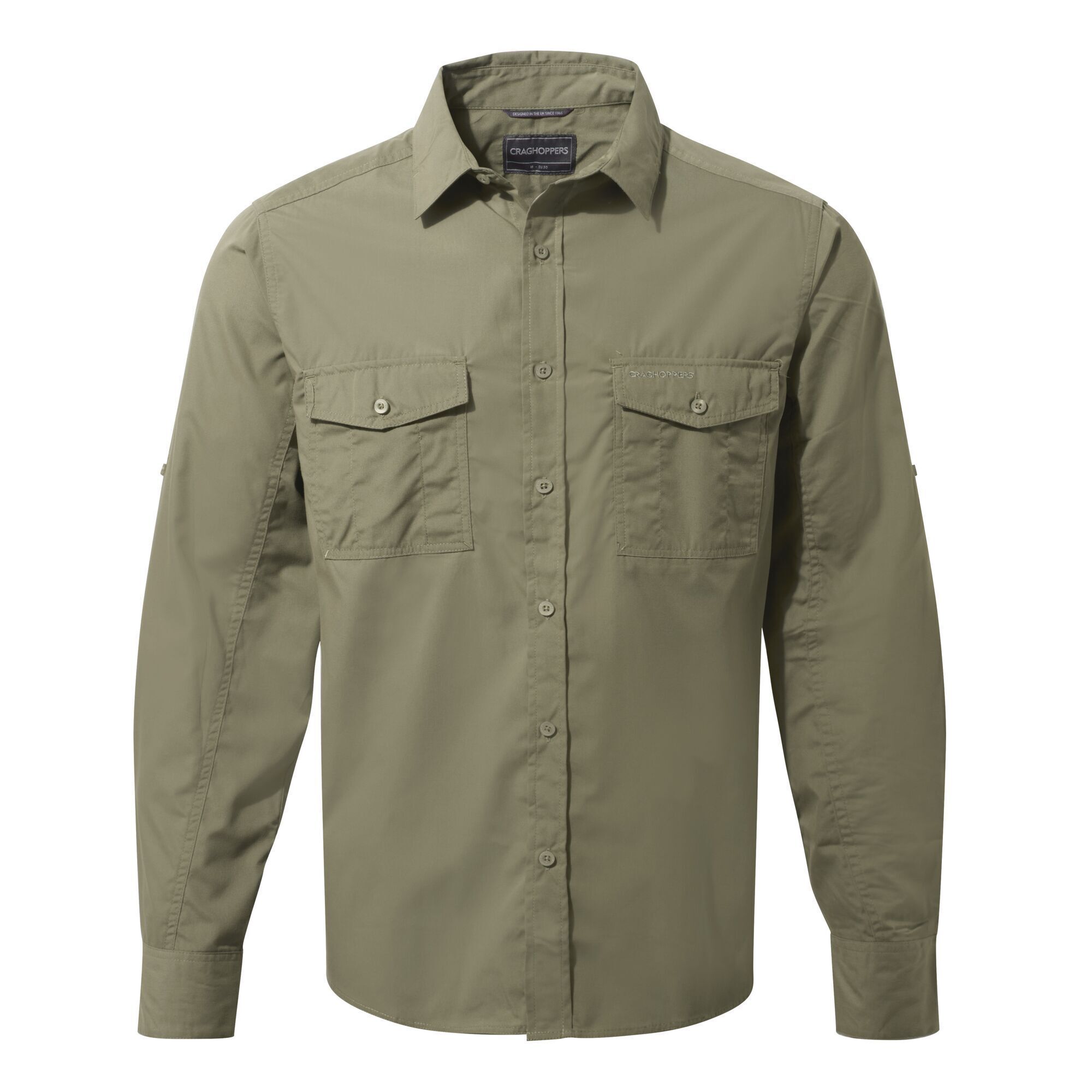 Craghoppers Mens Kiwi Long-Sleeved Shirt (XXL) (Pebble Grey)