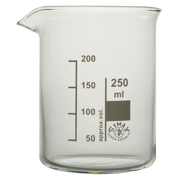 Simax Low Form Beakers 600ml Pack 10
