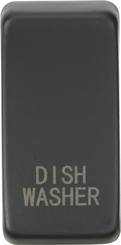Knightsbridge Switch Cover "marked Dishwasher" - Anthracite