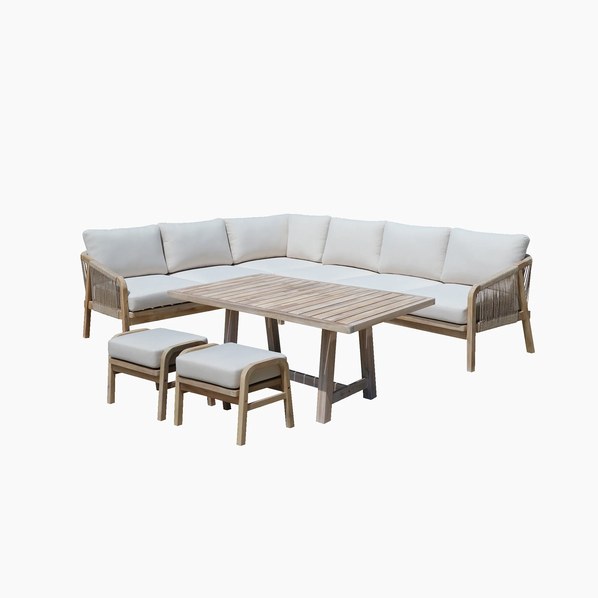 Harbour Lifestyle Quay Corner Dining Set in Linen