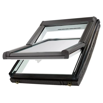 SITE Premium Anthracite Aluminium Alloy Centre Pivot Roof Window, (H)980mm (W)780mm