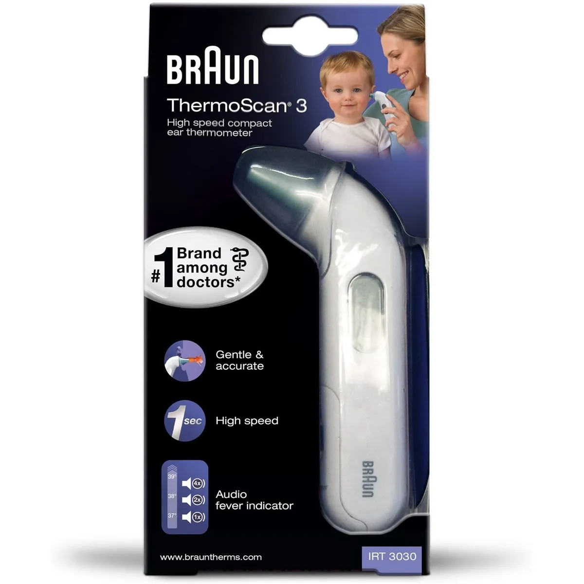 Braun Thermoscan 3 IRT 3030 Compact Baby Thermometer
