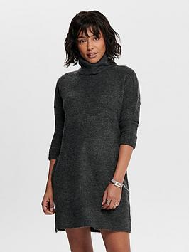 Only Turtleneck Jumper Dress In Chunky Knit