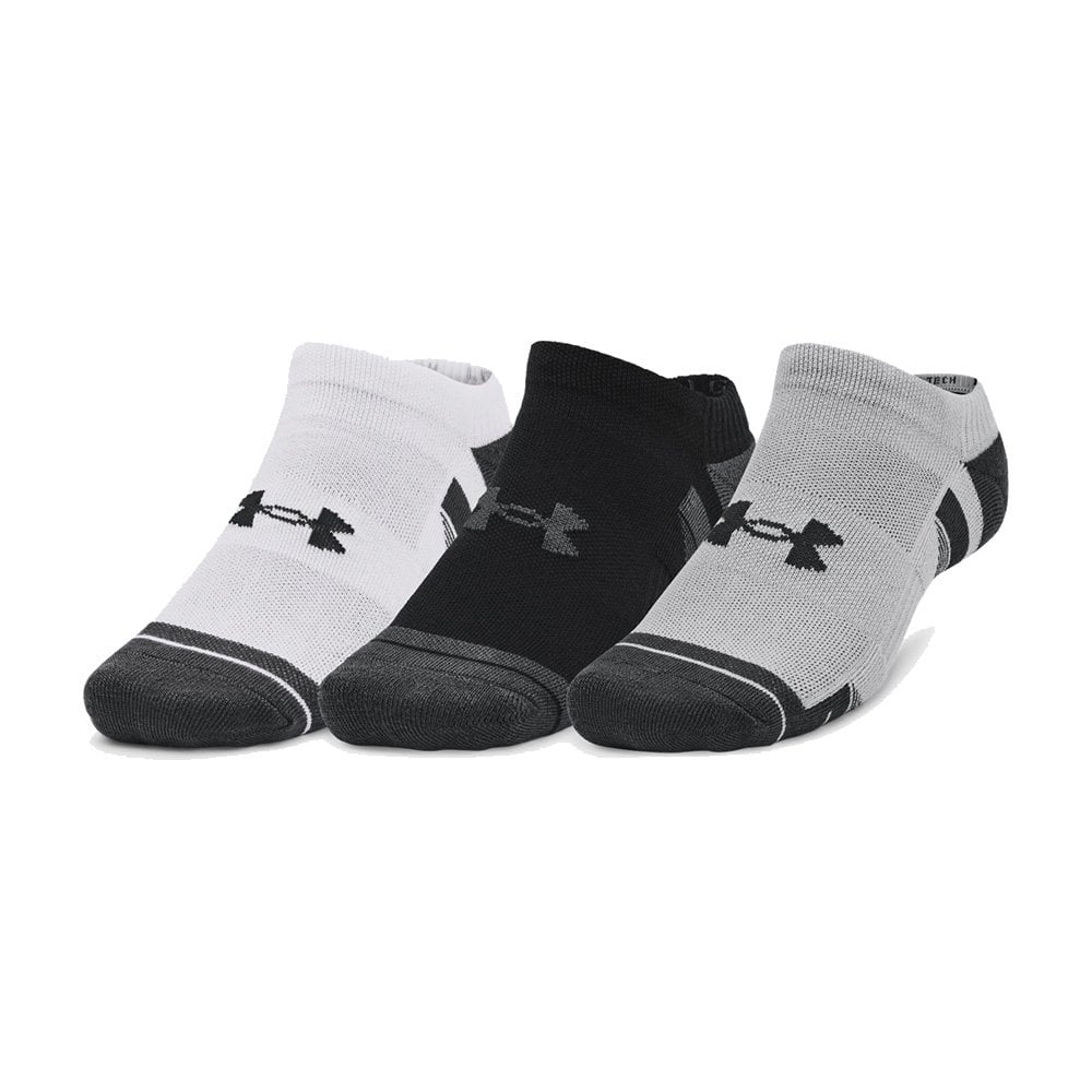 Under Armour Men's 3 Pack Men's Performance Tech Socks - Black/Grey/White/Multi - Size: 7/8.5/8/7.5/9/9.5/10/10.5/11