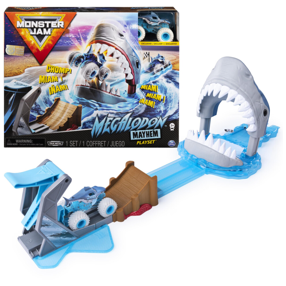 Monster Jam Basic Toy Racing Set Megalodon Mayhem 1:64