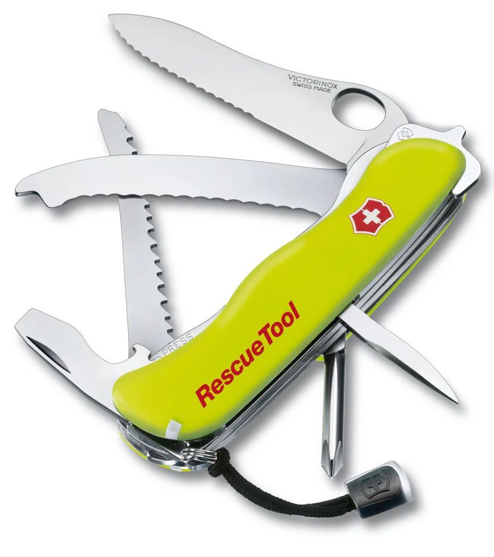 Victorinox Swiss Army Large Pocket Knife Rescue Tool | Silver