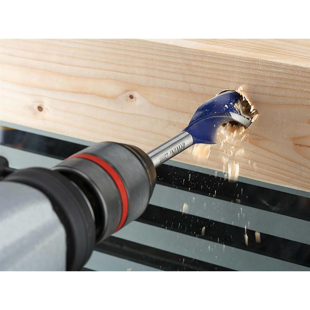 IRWIN IRW1921995 Blue Groove 6X Stubby Wood Bit 25 x 100mm