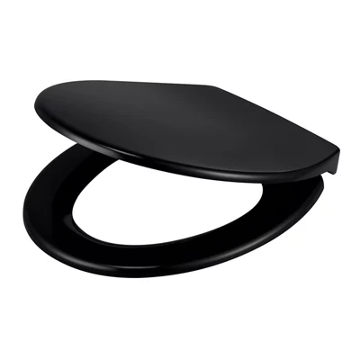 GoodHome Diani Black Standard Soft Close Toilet Seat