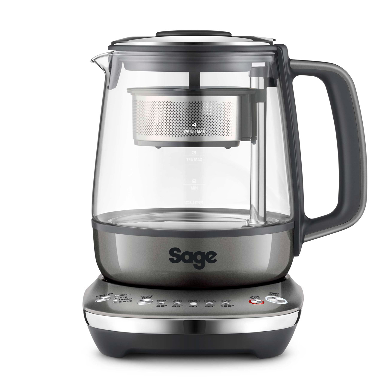 SAGE The Tea Maker Compact Stm700shy Teekocher, 1 L, 1600 W - Edelstahl