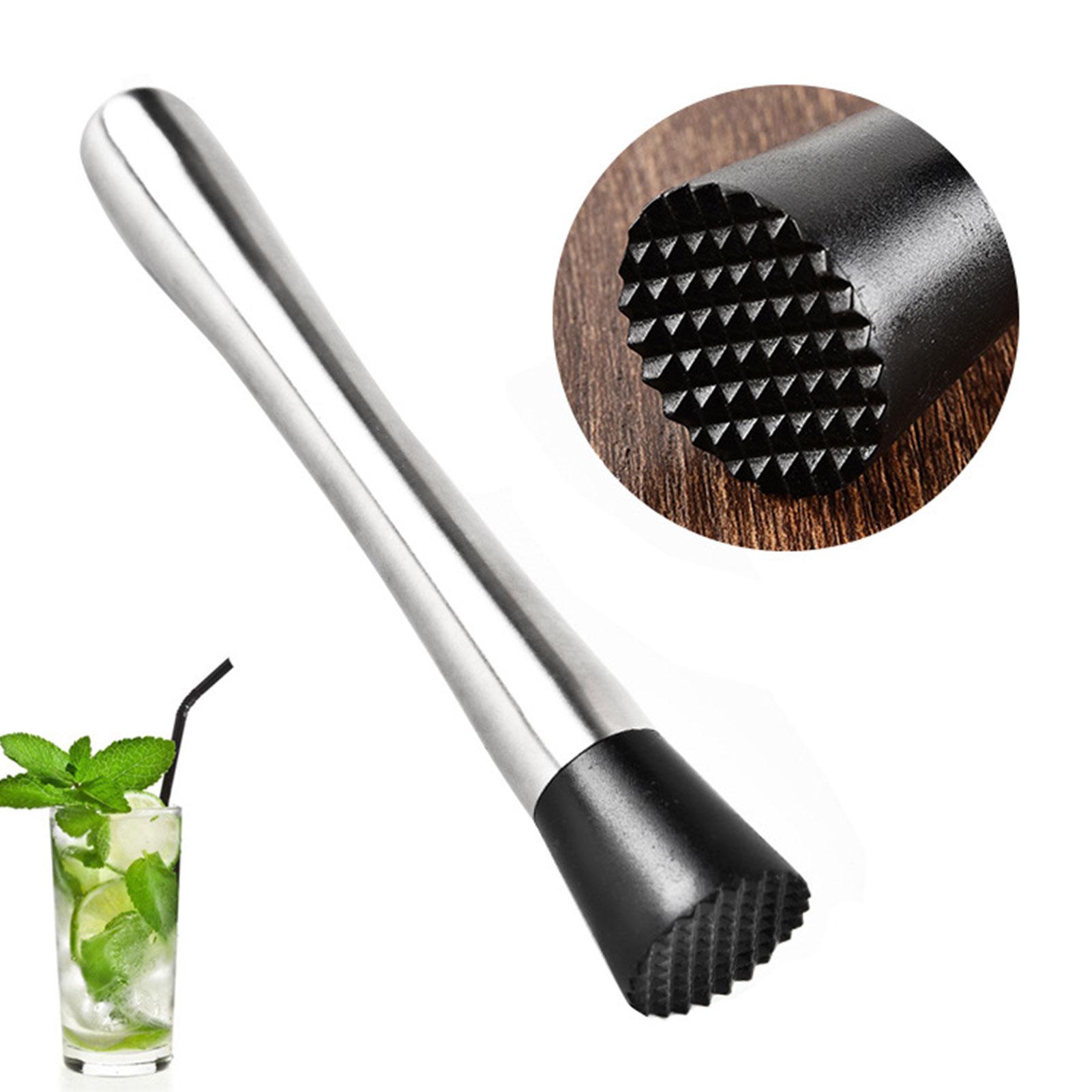 Recolife Stainless Steel Cocktail Muddler Mojito Muddlers Drink Muddler Ice Crushing Bar Ideal Bartender