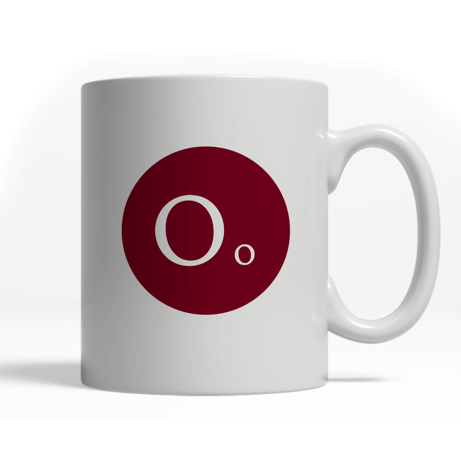 Alphabet Buchstaben Tasse | O-Oxblood| Herren, Damen