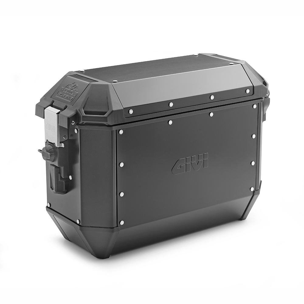 GIVI ALA36 Trekker Alaska Set de valises, Top case et valise moto, Aluminium noir G+D