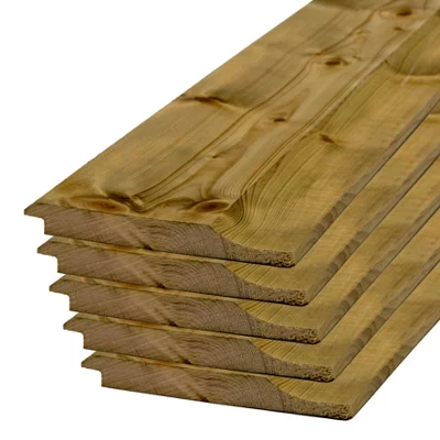 Metsa Wood Spruce Shiplap Cladding (L)3M (W)119mm (T)14.5mm