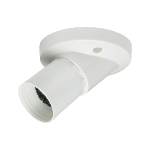 Knightsbridge T2 Angled Short Skirt BC Batten Holder - 3 Terminals