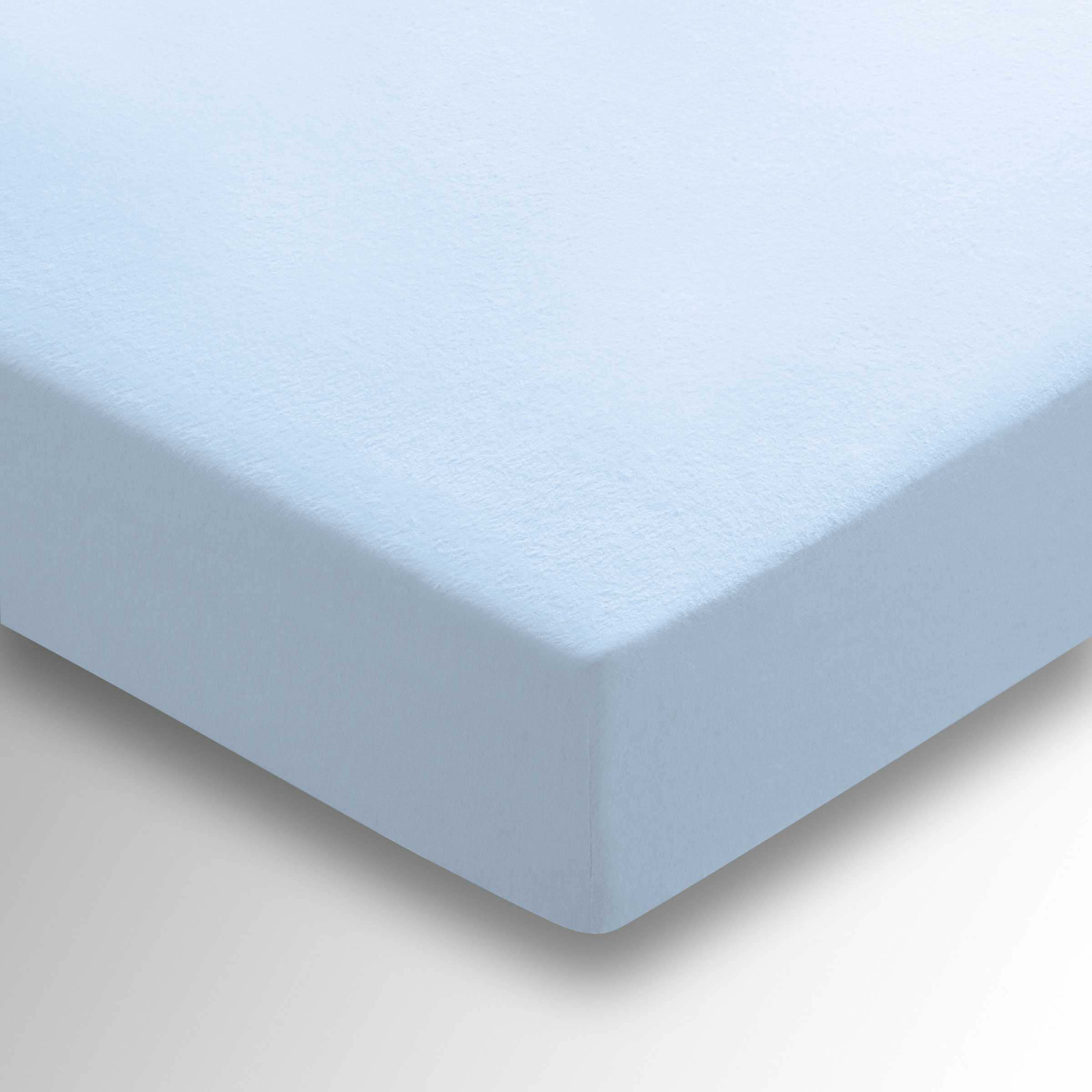  Brushed Cotton Kingsize Fitted Sheet, Chambray Blue