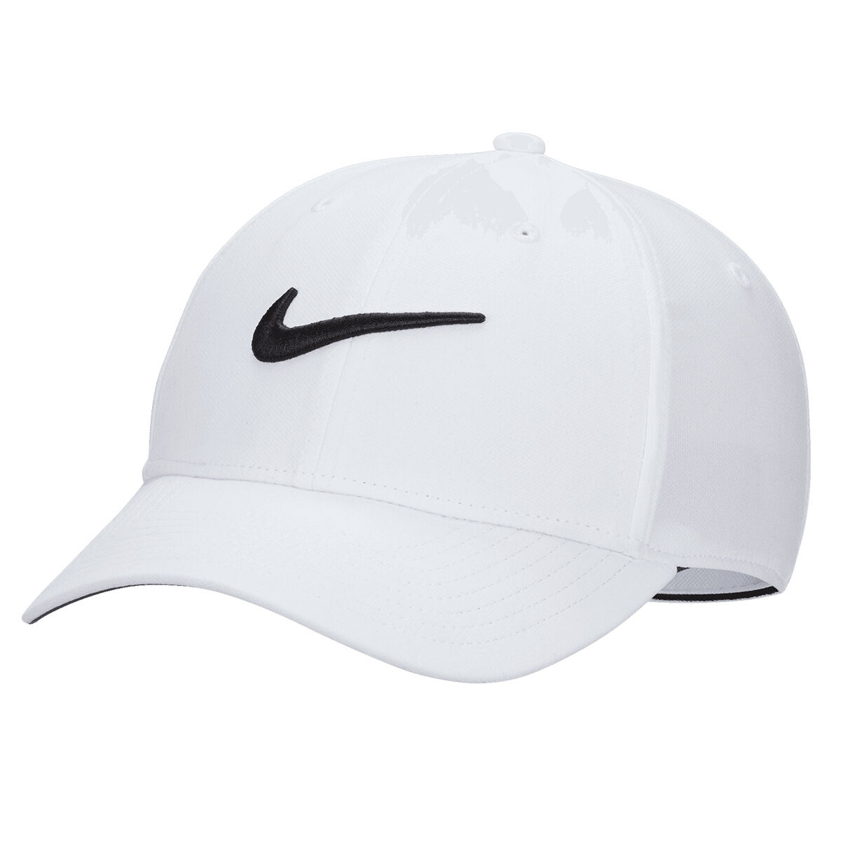 Nike Unisex Structured Swoosh Golf Cap, Mens, White/black, Small/medium | American Golf