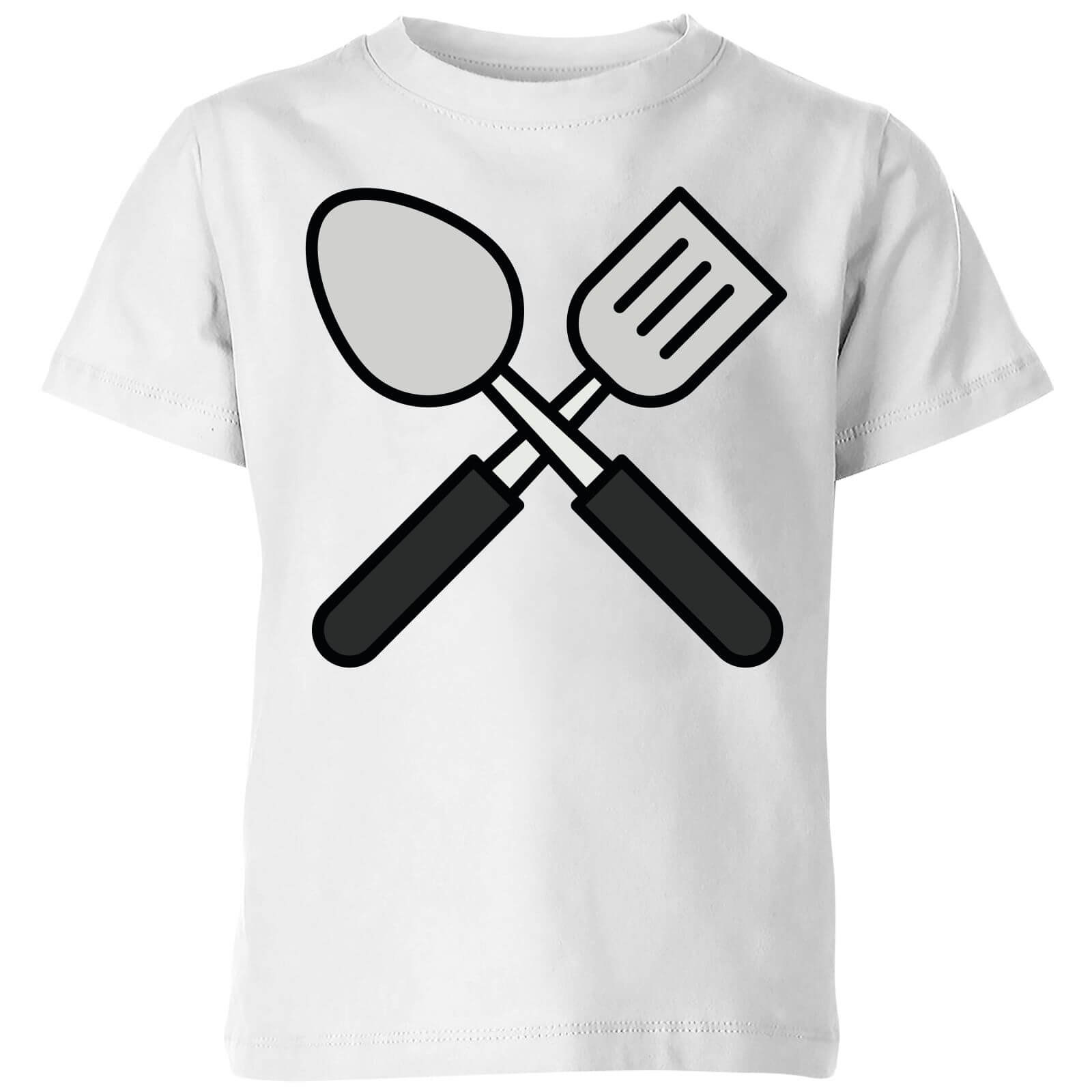 By IWOOT Cooking Spatula And Spoon Kids' T-Shirt - 5-6 Years - White | kids