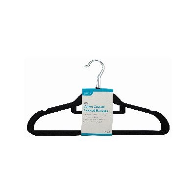  3Pc Flocked Coat Hangers