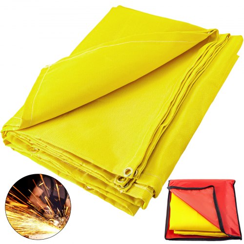 VEVOR Welding Blanket Fiberglass Blanket 6 X 10 Ft Fire Retardant Blanket Golden