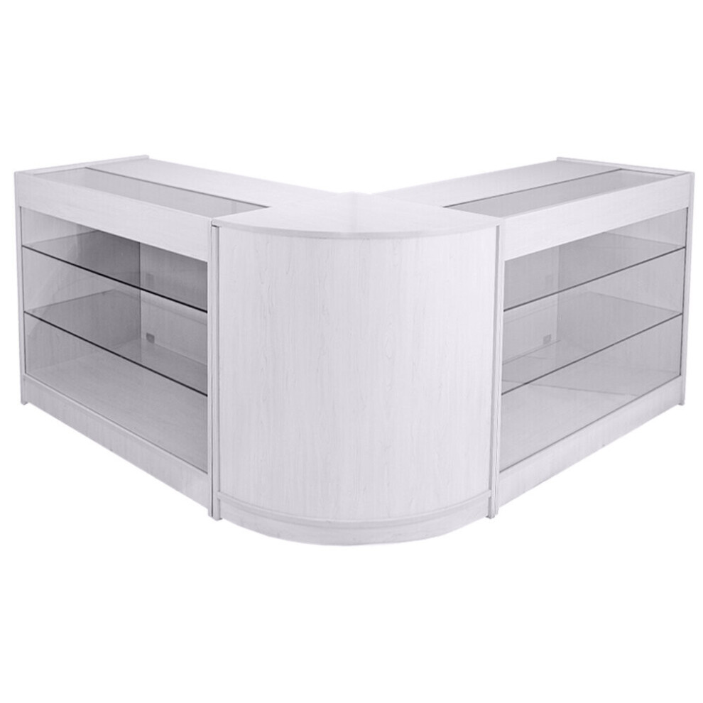 MonsterShop Capricorn Brilliant White Shop Counter & Retail Display Set