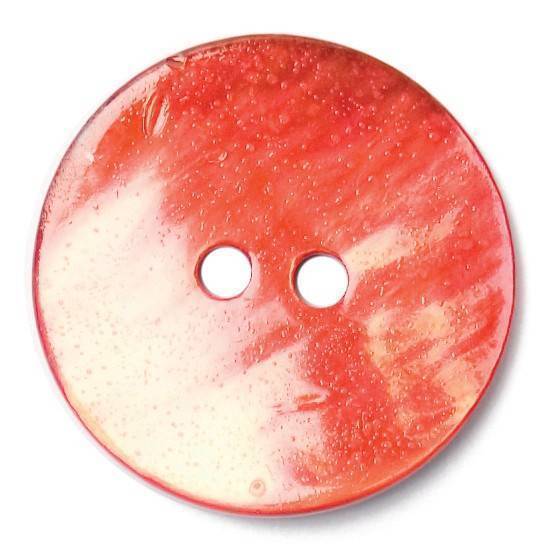 Milward Buttons - Size 17mm, 2 Hole, Porcelain Effect, Red, Pack of 3