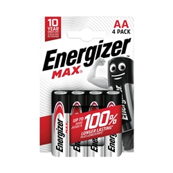 Energizer MAX Alkaline AA Batteries - 4 Pack