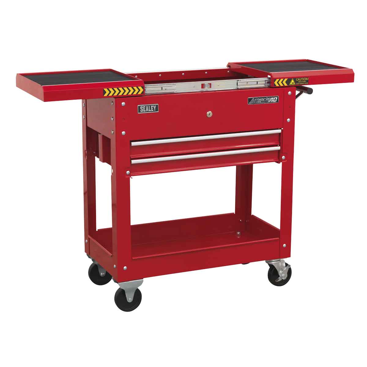  Mobile Steel Tool and Parts Trolley Red
