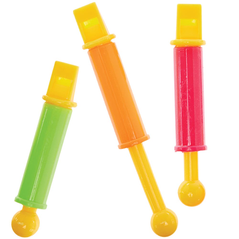 Baker Ross Sliding Whistles (Pack of 8) Pocket Money Toys, Gifts For Children Assorted colours