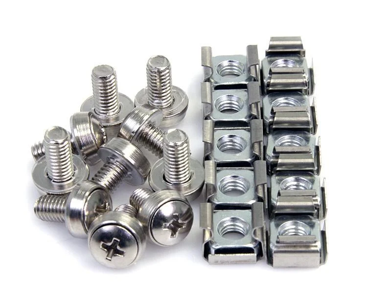 StarTech 100 Pkg M6 Mounting Screws and Cage Nuts for Server Rack Cabinet