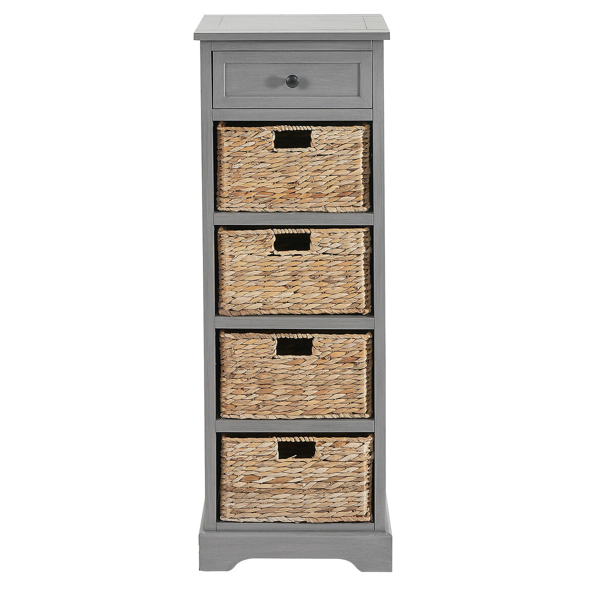 Pacific Lifestyle So'home Tall Wooden Drawers With Banana Leaf Basket Storage