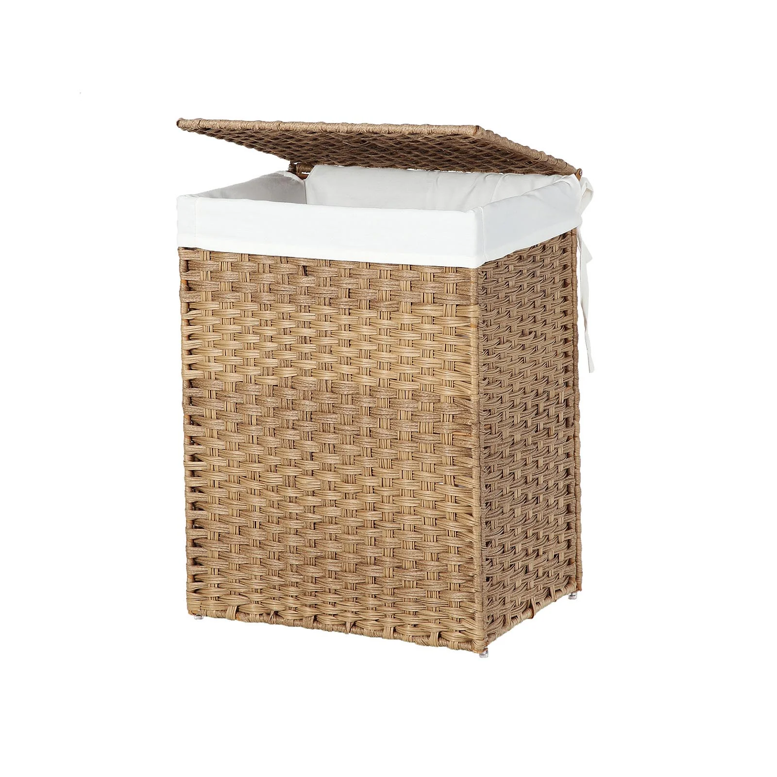 SONGMICS Handwoven  Double Laundry Hamper
