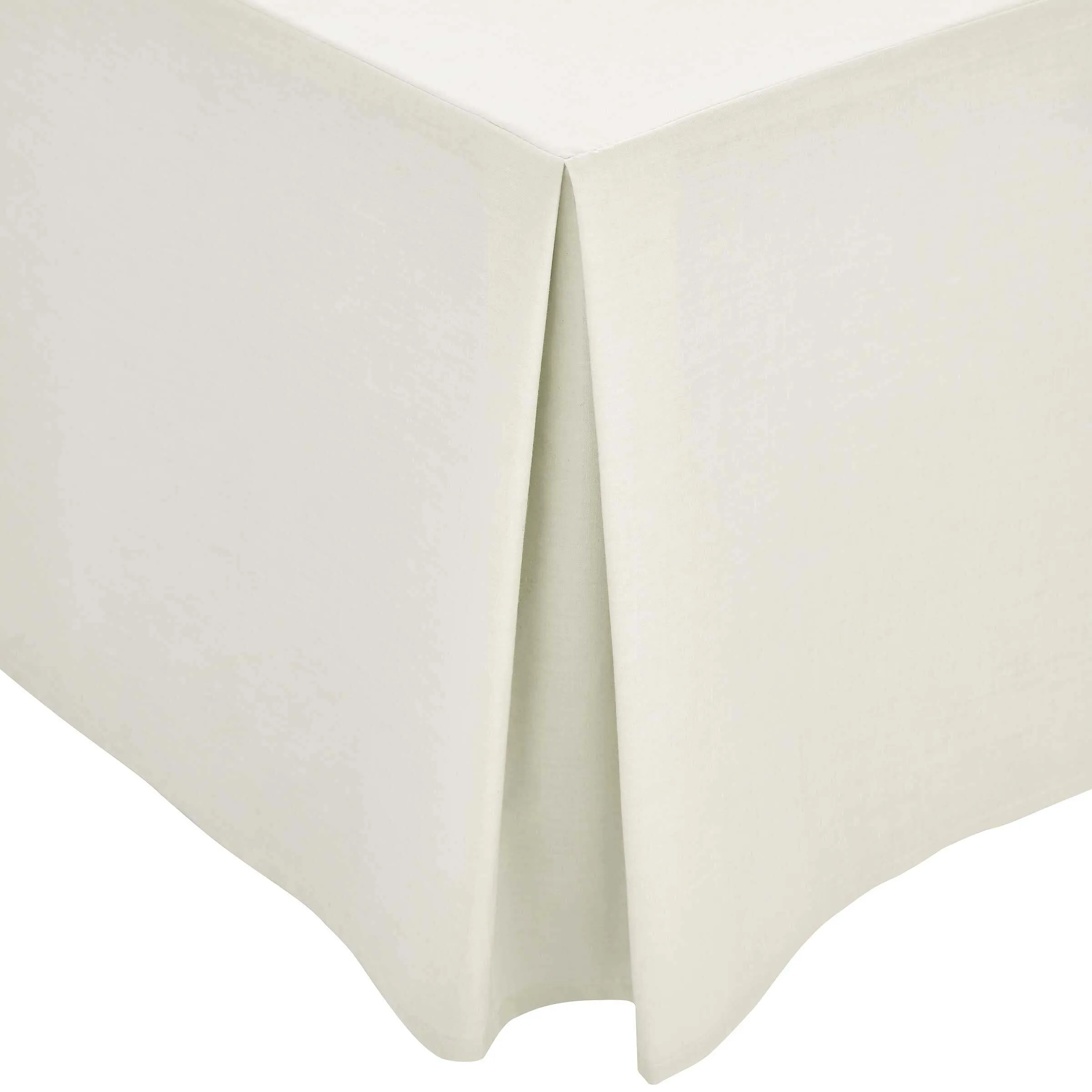 Bedeck 1951 Plain Dye Percale Double Valance, Ivory
