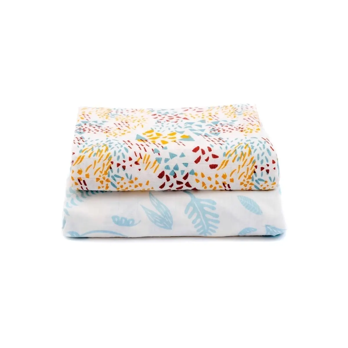 Purflo Muslin Cloths 2PK, Jungle Leaves