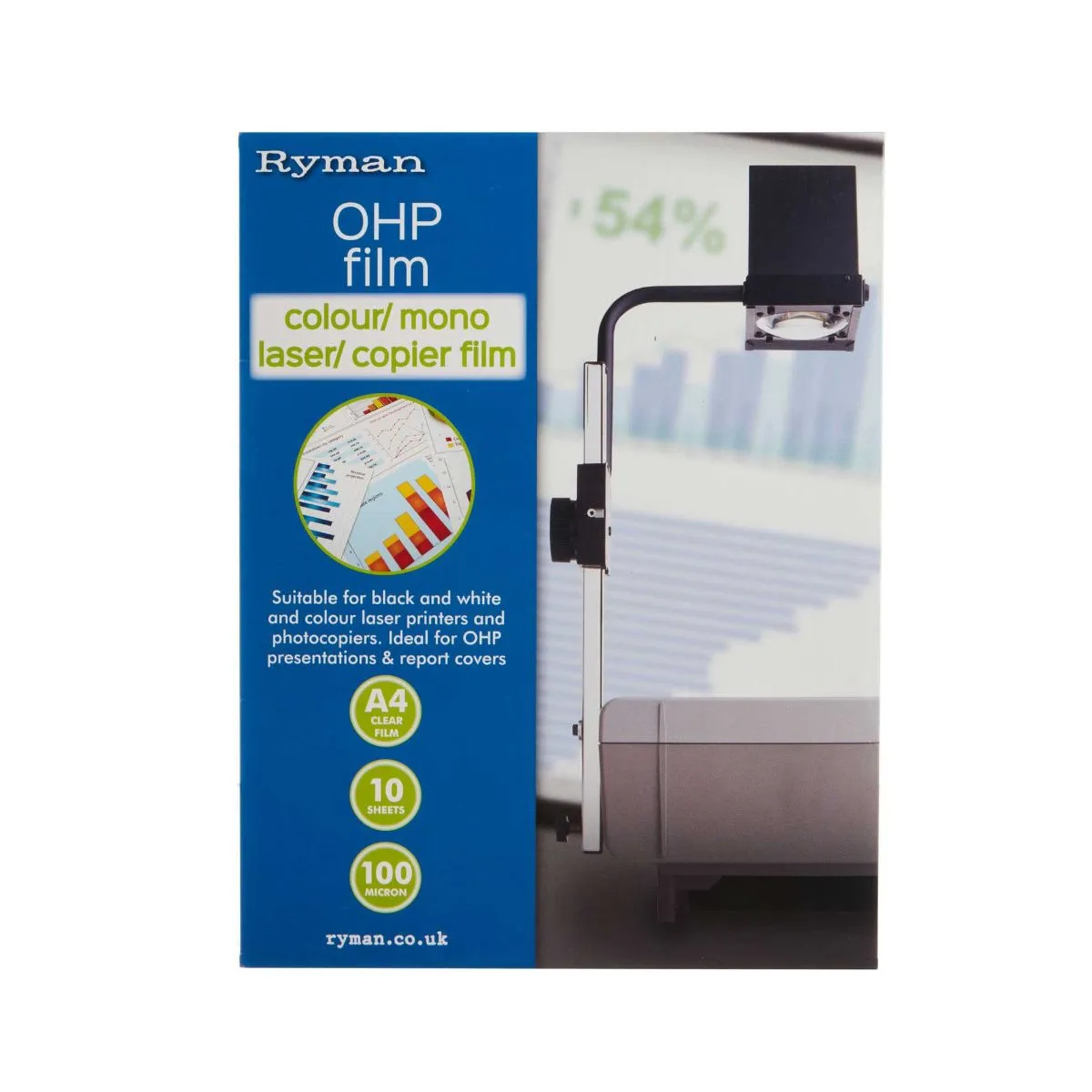 Ryman Colour Mono Laser Copier OHP Film, none