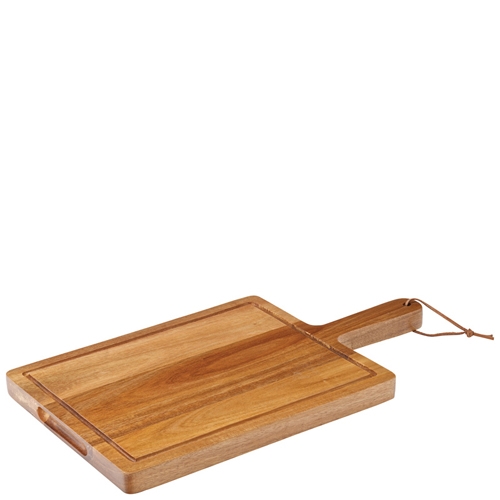 Utopia Creative Tableware Chicago Handled Acacia Board 30x23cm Brown (1 x 6)