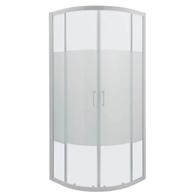 Cooke & Lewis Onega Framed Frosted Quadrant Shower Enclosure - Corner Entry Double Sliding Door (W)90Cm (D)90Cm